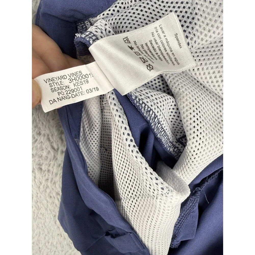 Lot 2 Vineyard Vines Performance Shorts Boys Size  18 Blue And Gray Adjustable